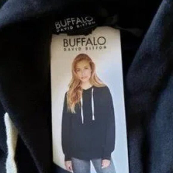 NWT  Super Soft Black David Bitton Buffalo Hoodie - Size S - Picture 4 of 4